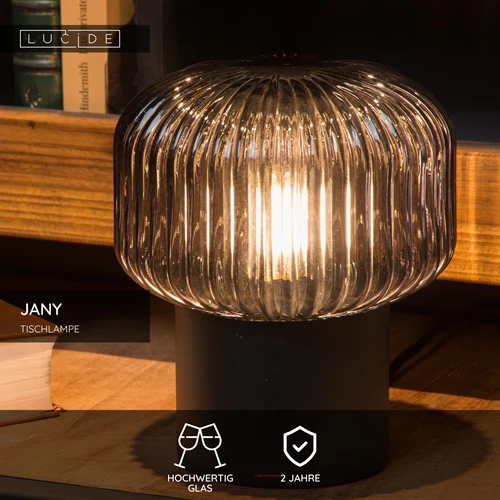Lucide JANY - Tischlampe - Ø 16 cm - 1xE14 - Schwarz - USP